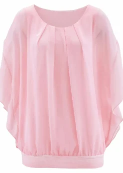 bonprix Bekleidung·Jacken & Mäntel|Blusen & Tuniken^Chiffonbluse mit Untertop puderrosa