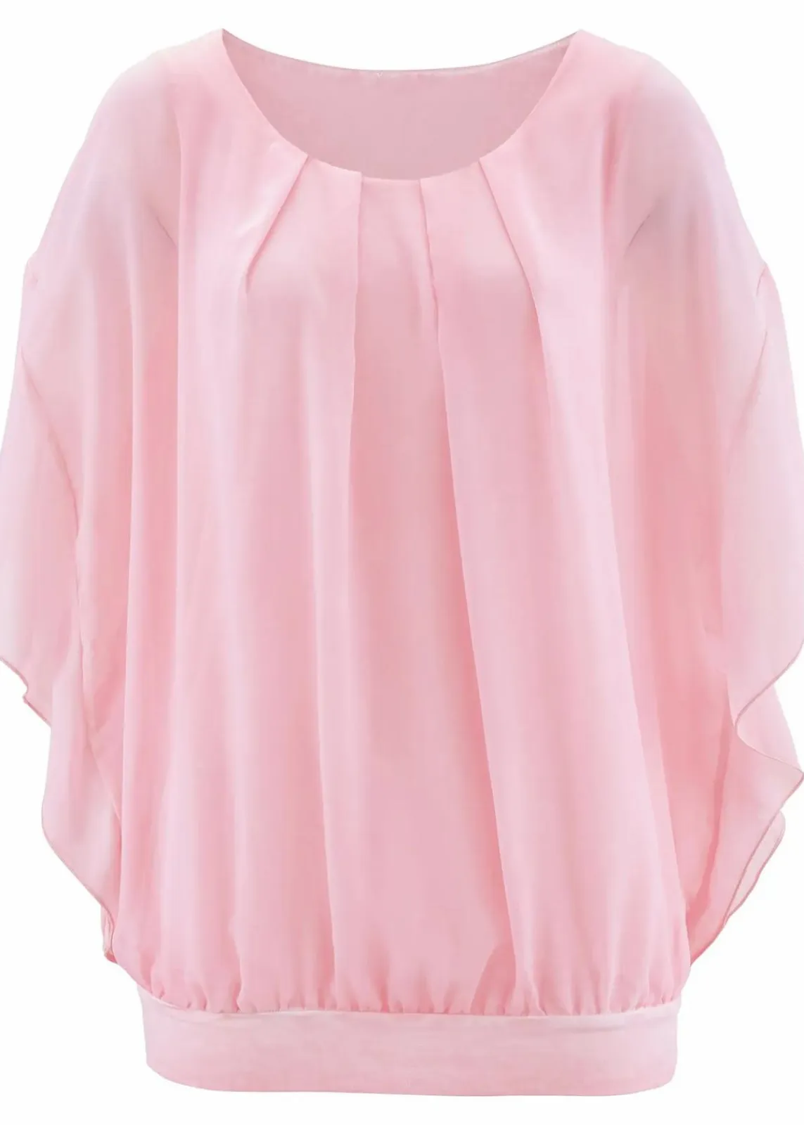 bonprix Bekleidung·Jacken & Mäntel|Blusen & Tuniken^Chiffonbluse mit Untertop puderrosa