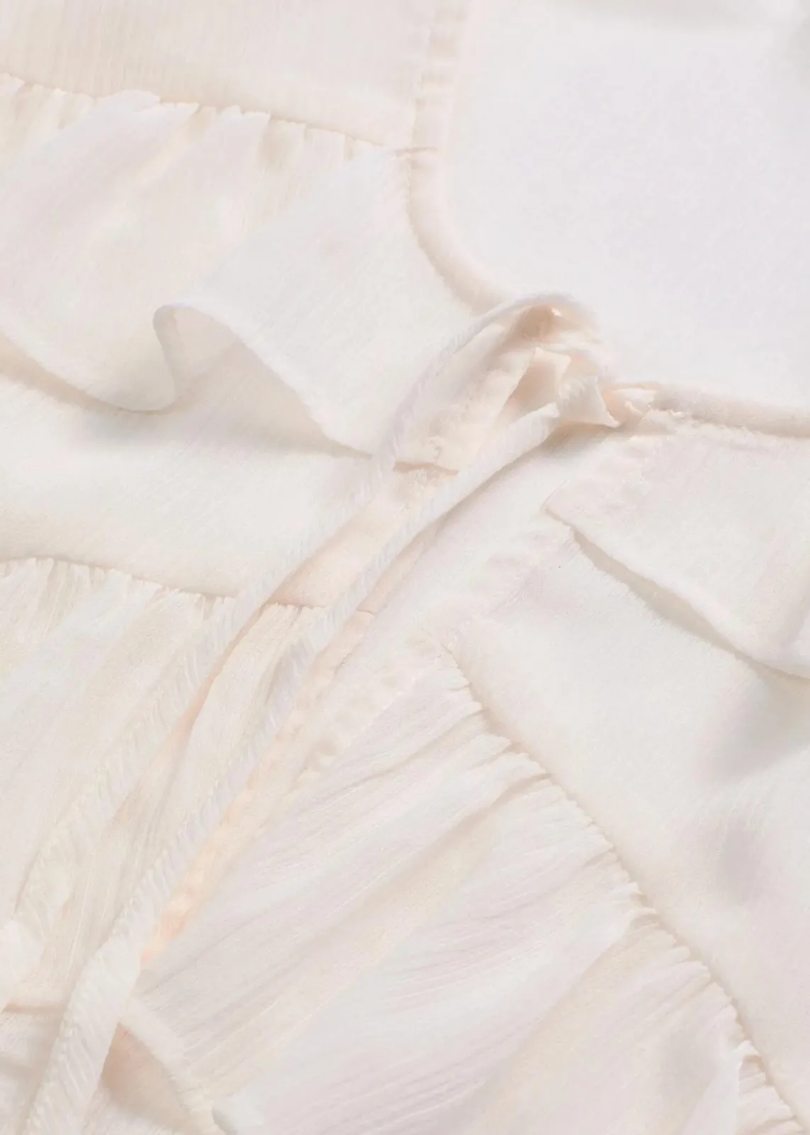bonprix Blusen & Tuniken|Bekleidung·Jacken & Mäntel^Chiffonbluse mit Volants wollweiß