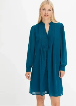 bonprix Nachhaltigere Materialien|Kleider^Chiffonkleid petrol