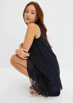 bonprix Nachhaltigere Materialien|Kleider^Chiffon-Kleid dunkelblau