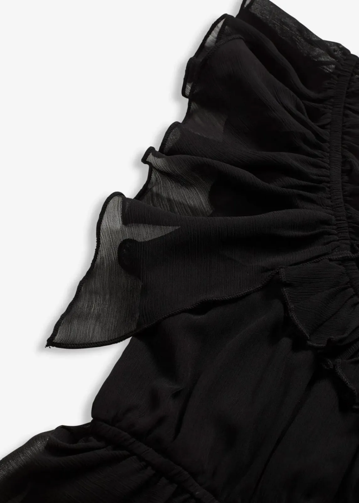 bonprix Kleider|Bekleidung·Pullover & Strickjacken^Chiffonkleid in A-Linie schwarz