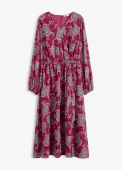 bonprix Bekleidung·Pullover & Strickjacken|Kleider^Chiffonkleid mit Paisley-Druck dunkelfuchsia/mint/blütenpink paisley
