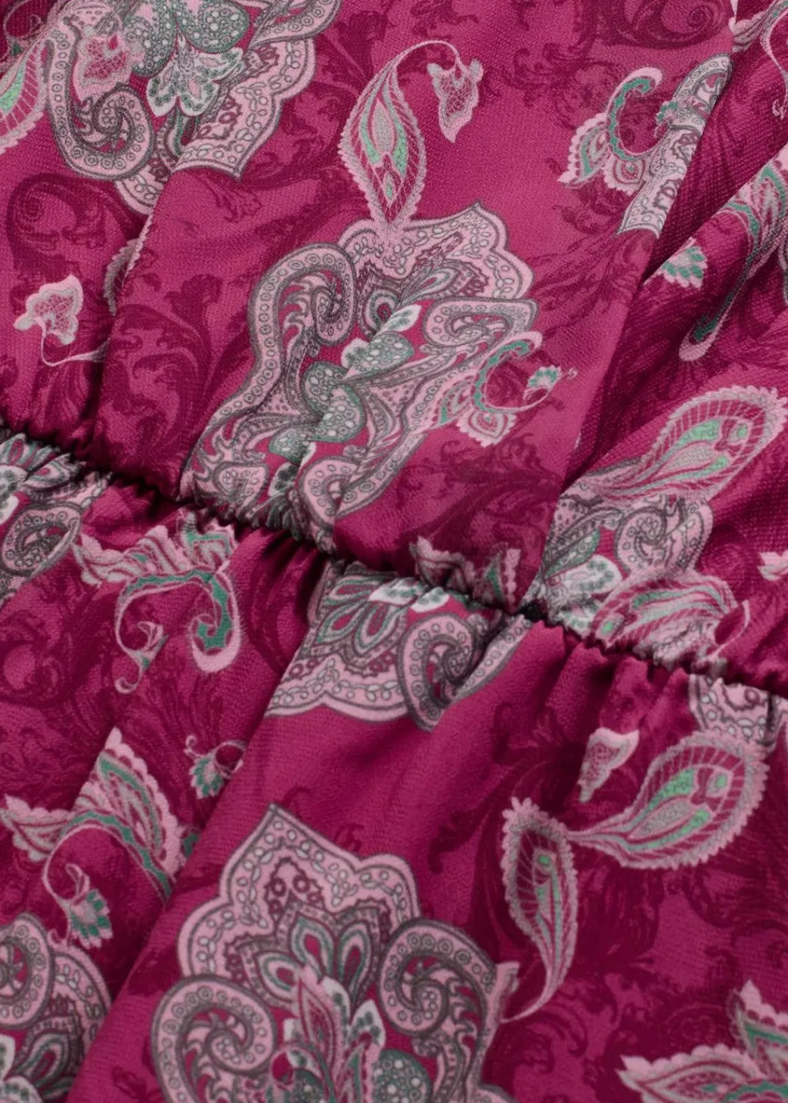 bonprix Bekleidung·Pullover & Strickjacken|Kleider^Chiffonkleid mit Paisley-Druck dunkelfuchsia/mint/blütenpink paisley