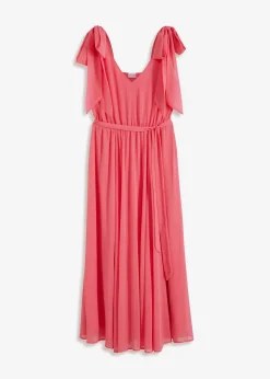 bonprix Bekleidung·Pullover & Strickjacken|Festliche Mode^Chiffonkleid mit Schleifendetails pink
