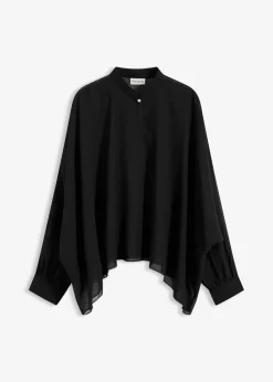 bonprix Bekleidung·Jacken & Mäntel|Blusen & Tuniken^Chiffontunika schwarz