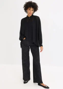 bonprix Bekleidung·Jacken & Mäntel|Blusen & Tuniken^Chiffontunika schwarz
