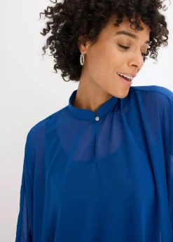 bonprix Blusen & Tuniken|Bekleidung·Jacken & Mäntel^Chiffontunika enzianblau