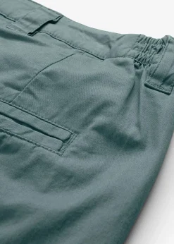 bonprix Kurzgrößen|Bekleidung·Kleider^Chinohose aus Baumwolle, knöchellang eukalyptusgrün