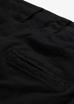 bonprix Hosen|Kurzgrößen^Chinohose aus Baumwolle, knöchellang schwarz
