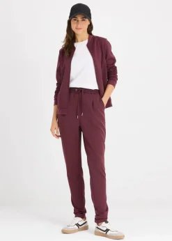 bonprix Nachhaltigere Materialien|Hosen^Chinohose aus Scuba weinrot
