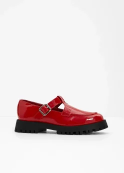 bonprix Sommerschuhe|Slipper & Halbschuhe^Chunky Loafer mit Cut-Outs rot