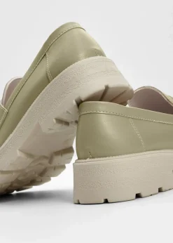 bonprix Sommerschuhe|Loafer^Chunky Loafer mit leichter Sohle rauchkhaki