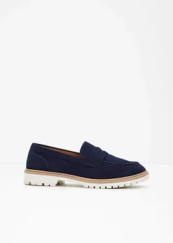 bonprix Slipper & Halbschuhe|Sommerschuhe^Chunky Loafer mit Profilsohle dunkelblau