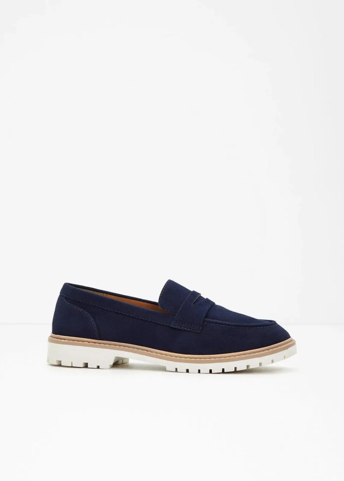 bonprix Slipper & Halbschuhe|Sommerschuhe^Chunky Loafer mit Profilsohle dunkelblau