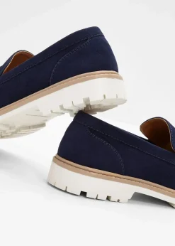 bonprix Slipper & Halbschuhe|Sommerschuhe^Chunky Loafer mit Profilsohle dunkelblau