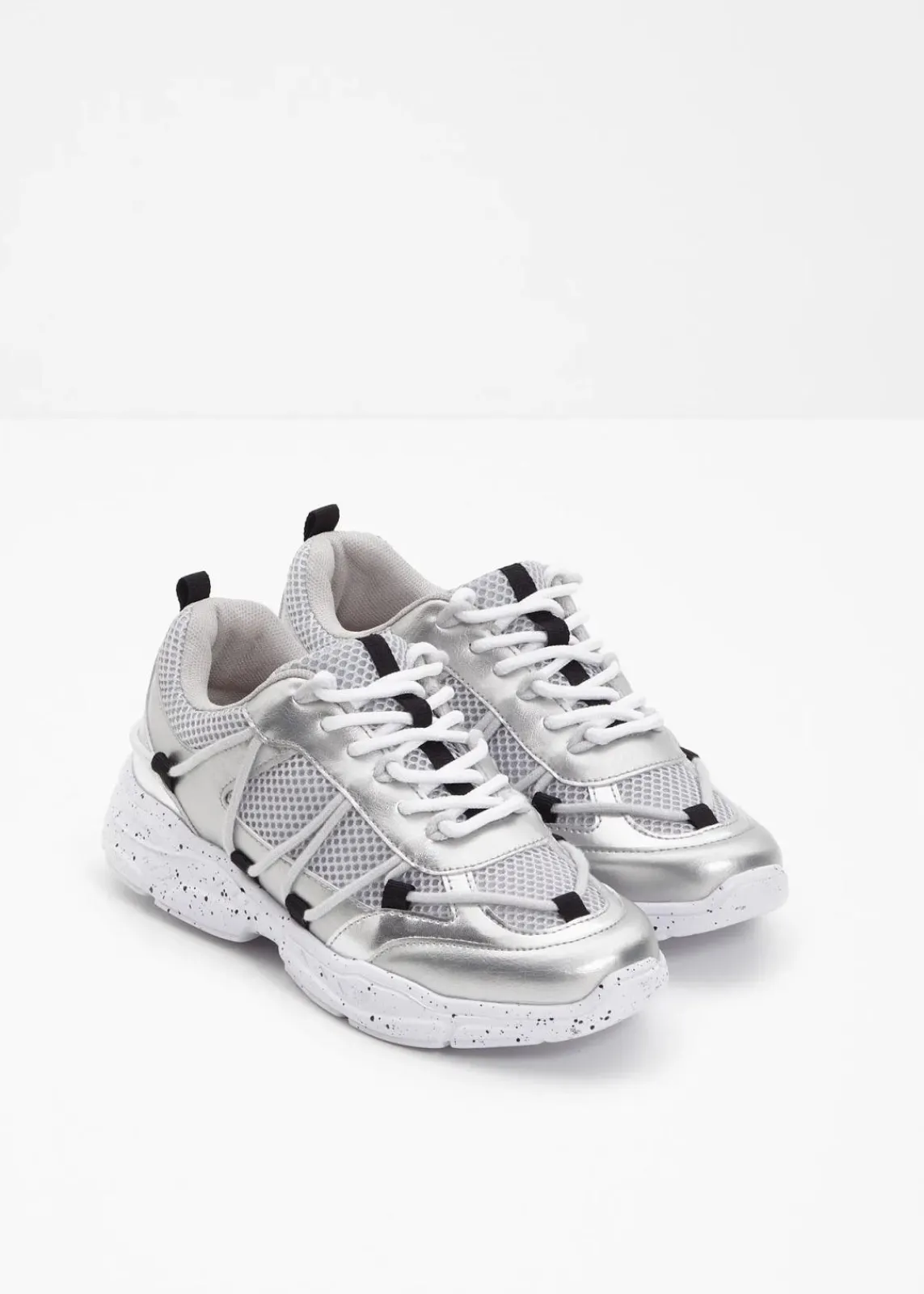 bonprix Sneaker^Chunky Sneaker mit leichter Sohle silber metallic