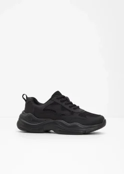 bonprix Sneaker^Chunky Sneaker mit Mesh-Einsatz schwarz