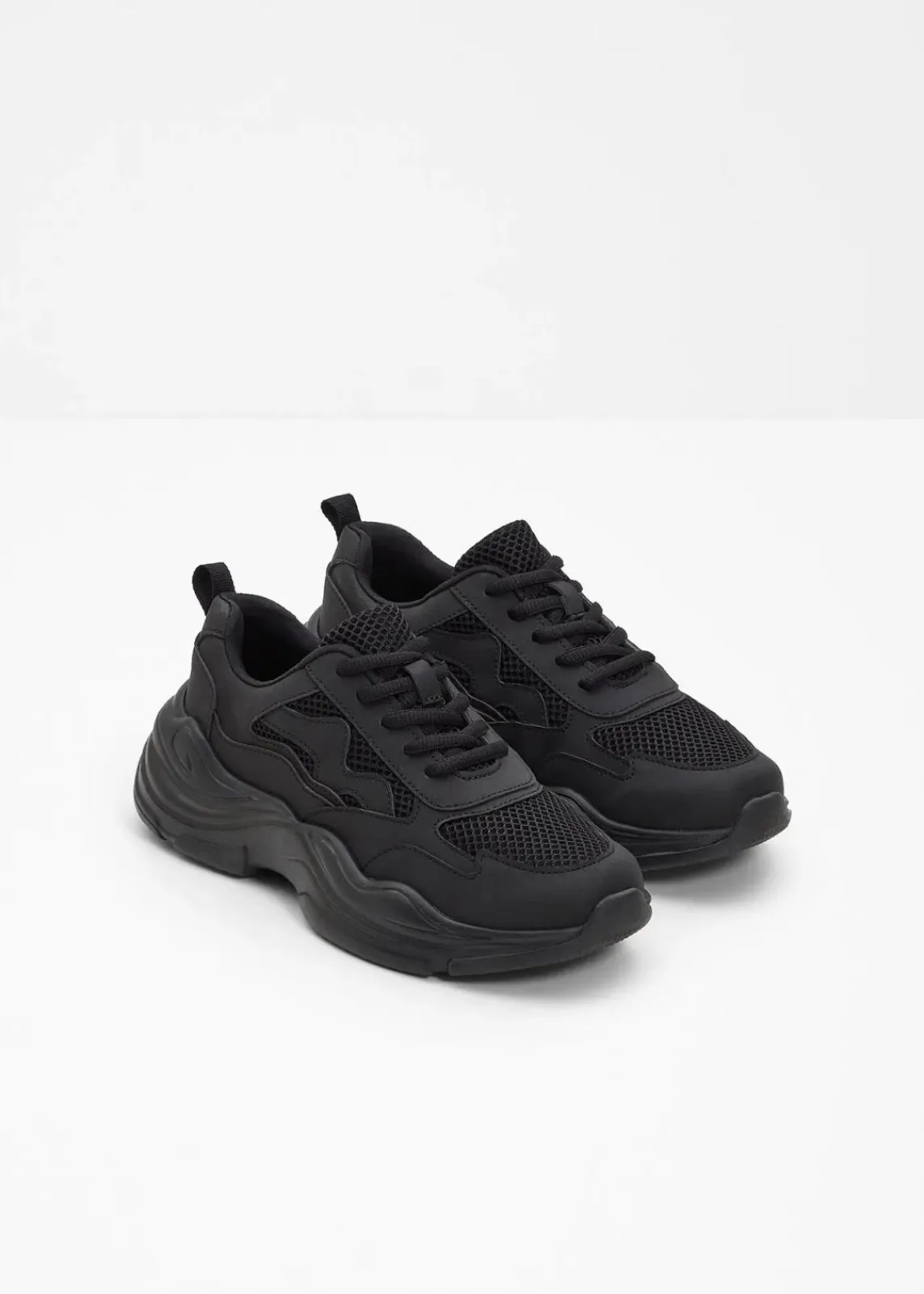 bonprix Sneaker^Chunky Sneaker mit Mesh-Einsatz schwarz