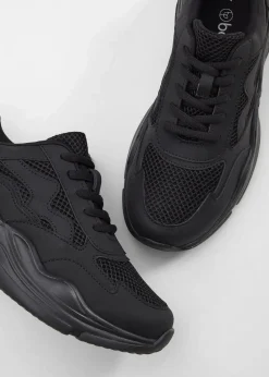 bonprix Sneaker^Chunky Sneaker mit Mesh-Einsatz schwarz