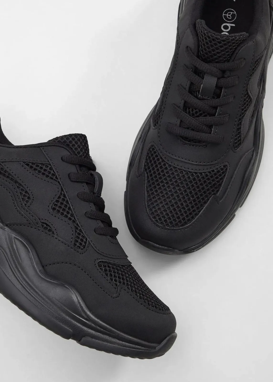 bonprix Sneaker^Chunky Sneaker mit Mesh-Einsatz schwarz