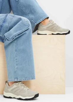 bonprix Sport- & Trekkingschuhe|Sneaker^Chunky Sneaker mit Mesh-Einsatz grau
