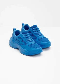 bonprix Sneaker^Chunky Sneaker mit Mesh-Einsatz brilliantblau