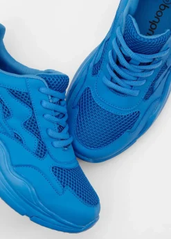 bonprix Sneaker^Chunky Sneaker mit Mesh-Einsatz brilliantblau