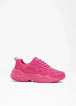 bonprix Sneaker^Chunky Sneaker mit Mesh-Einsatz pink