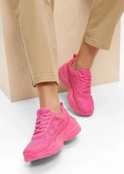 bonprix Sneaker^Chunky Sneaker mit Mesh-Einsatz pink