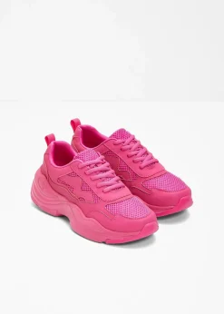 bonprix Sneaker^Chunky Sneaker mit Mesh-Einsatz pink