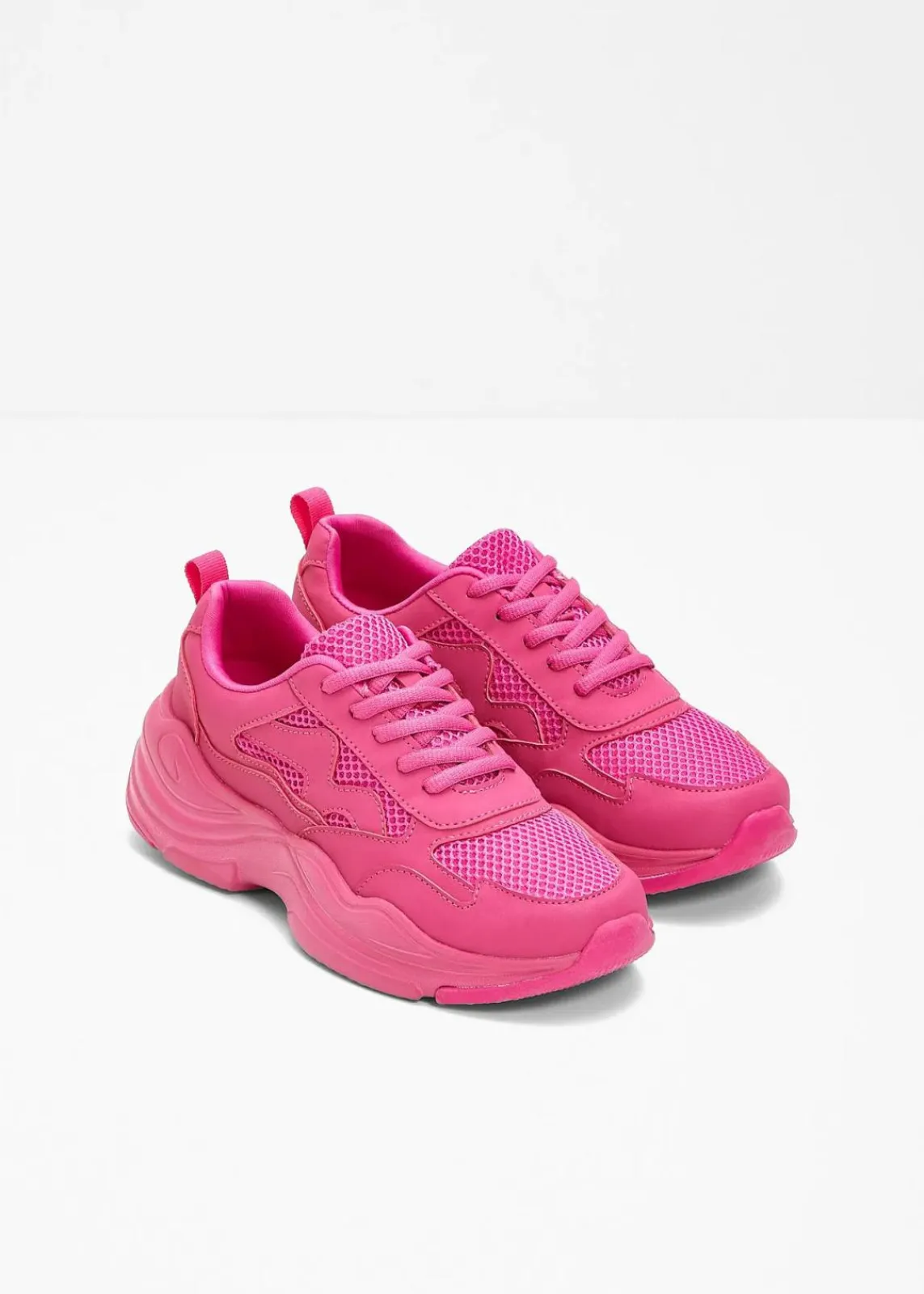 bonprix Sneaker^Chunky Sneaker mit Mesh-Einsatz pink