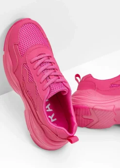bonprix Sneaker^Chunky Sneaker mit Mesh-Einsatz pink