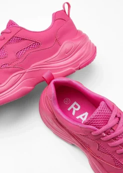 bonprix Sneaker^Chunky Sneaker mit Mesh-Einsatz pink