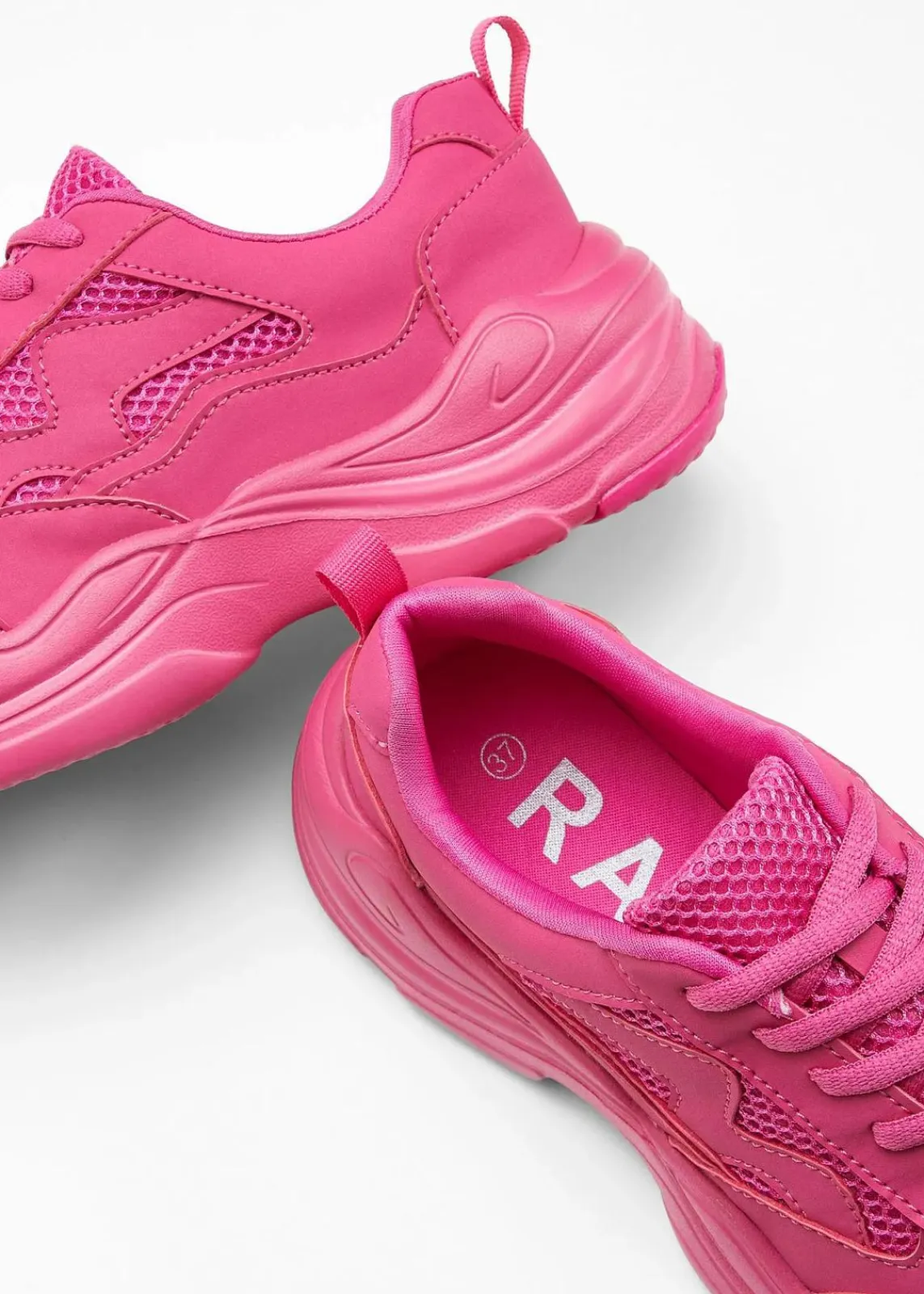 bonprix Sneaker^Chunky Sneaker mit Mesh-Einsatz pink