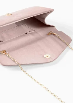 bonprix Taschen|Festliche Mode^Clutch mit Überschlagdetails hellrosa