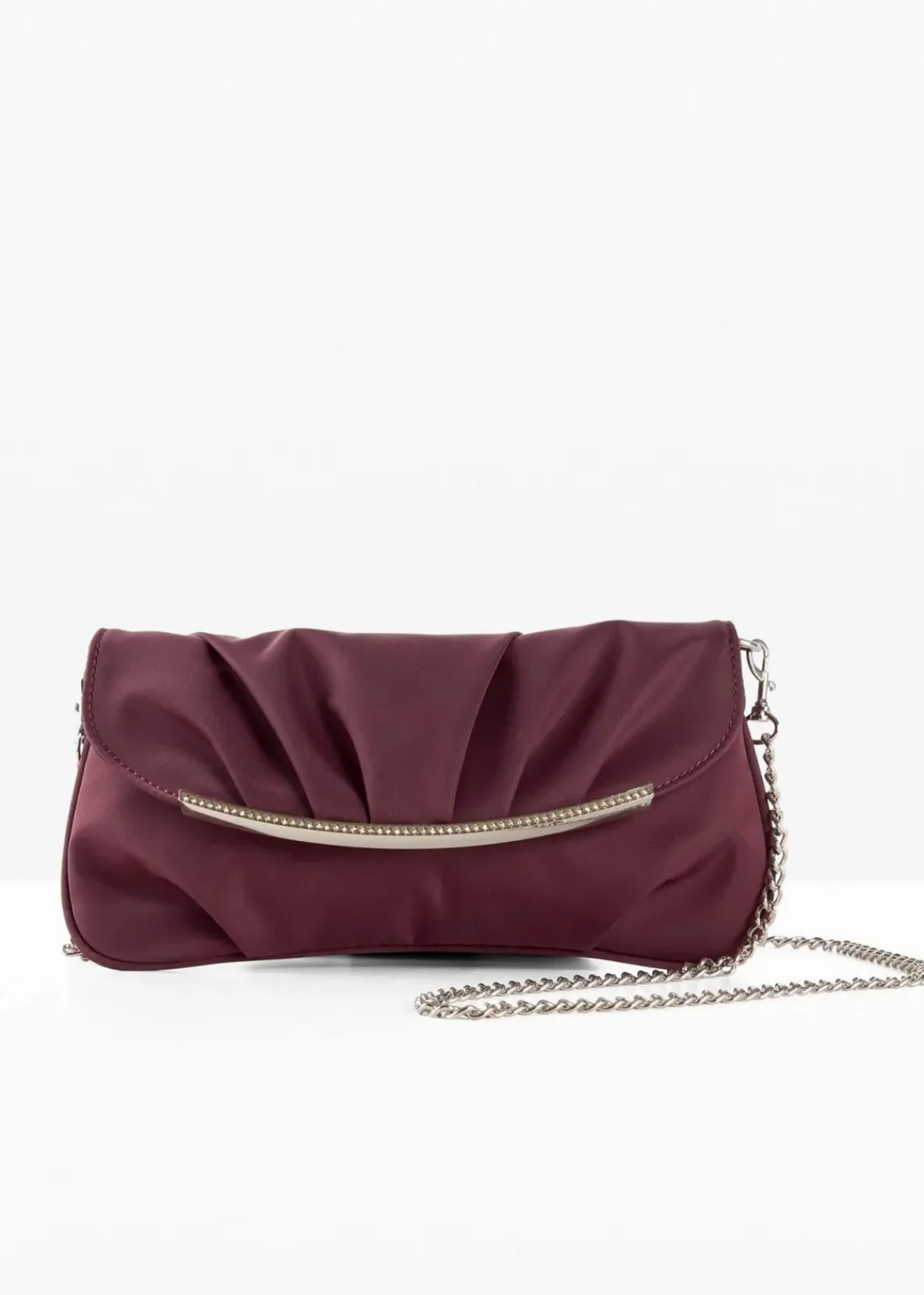 bonprix Taschen|Festliche Mode^Clutch mit Strassverzierung weinrot
