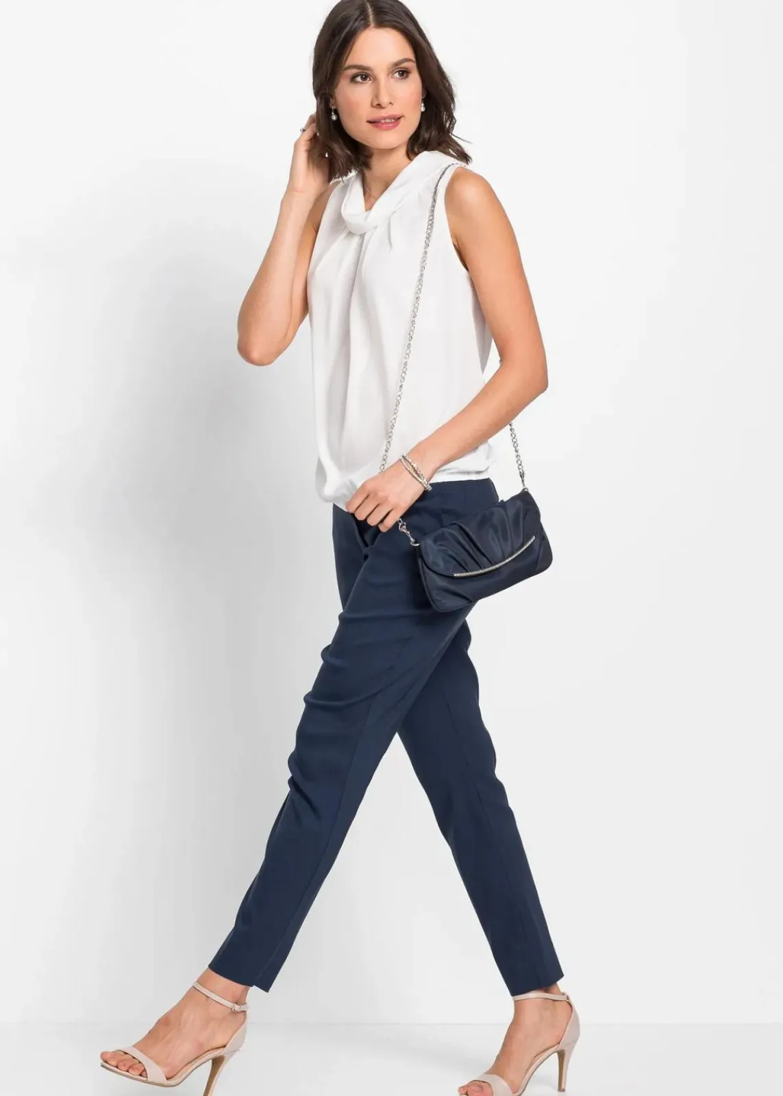bonprix Festliche Mode|Taschen^Clutch mit Strassverzierung dunkelblau