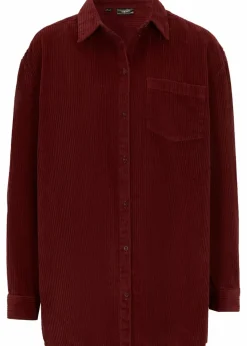 bonprix Blusen & Tuniken|Bekleidung·Jacken & Mäntel^Cordhemd aus reiner Baumwolle kastanienrot