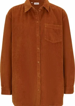 bonprix Blusen & Tuniken|Bekleidung·Jacken & Mäntel^Cordhemd aus reiner Baumwolle bronze