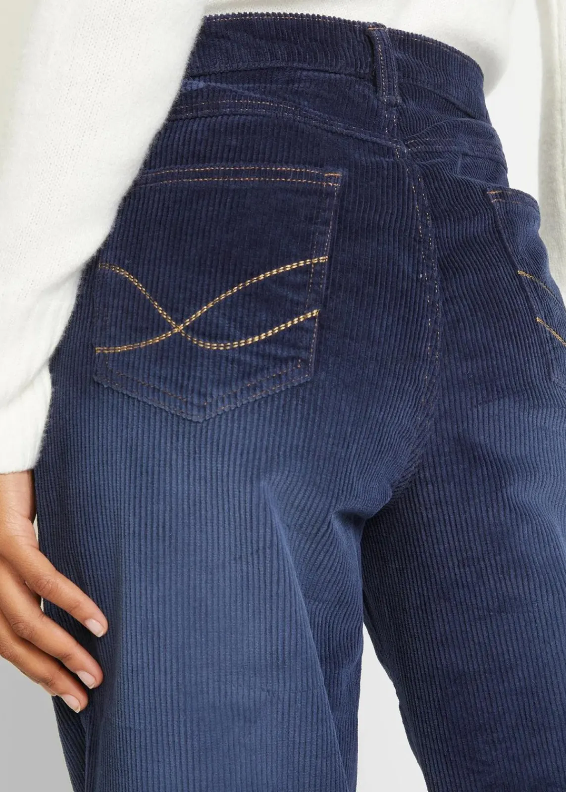 bonprix Bekleidung·Kleider|Hosen^Cordhose aus Baumwolle mit Stretch dunkelblau