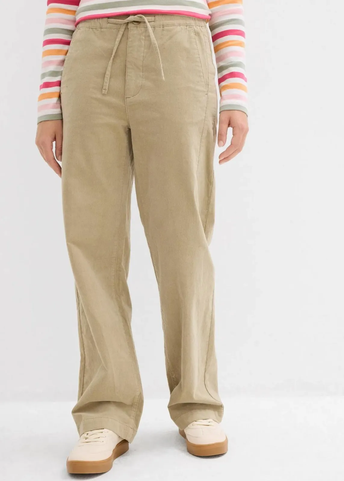 bonprix Hosen|Bekleidung·Kleider^Cordhose aus Baumwoll-Mix mattschilf