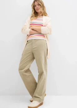 bonprix Hosen|Bekleidung·Kleider^Cordhose aus Baumwoll-Mix mattschilf