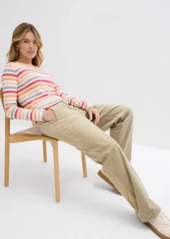 bonprix Hosen|Bekleidung·Kleider^Cordhose aus Baumwoll-Mix mattschilf
