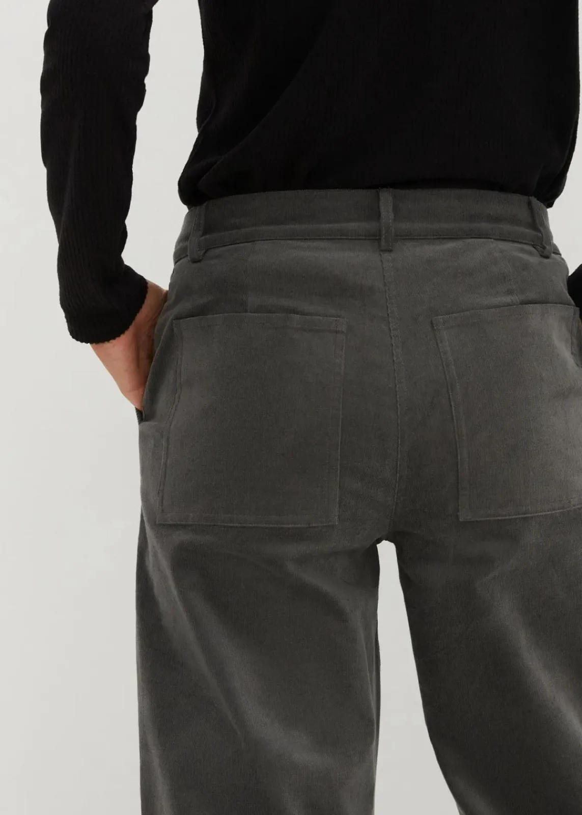 bonprix Bekleidung·Kleider|Nachhaltigere Materialien^Cordhose aus Bio-Baumwolle mit Stretch dunkelgrau