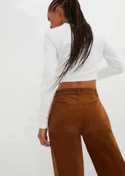 bonprix Nachhaltigere Materialien|Hosen^Cordhose aus Bio-Baumwolle mit Stretch cognac braun