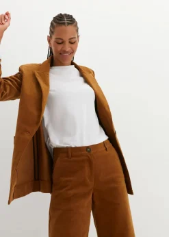 bonprix Nachhaltigere Materialien|Hosen^Cordhose aus Bio-Baumwolle mit Stretch cognac braun