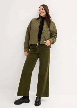 bonprix Hosen|Bekleidung·Kleider^Cordhose im Marlene-Stil dunkeloliv