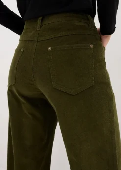 bonprix Hosen|Bekleidung·Kleider^Cordhose im Marlene-Stil dunkeloliv