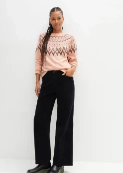 bonprix Hosen|Bekleidung·Kleider^Cordhose im Marlene-Stil schwarz